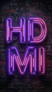 Neon HDMI on Brick