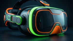 Neon Headset Closeup