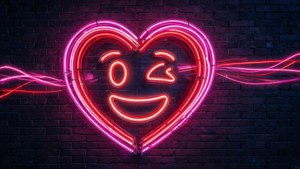 Neon Heart Emoji
