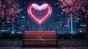 Neon Heart in Park