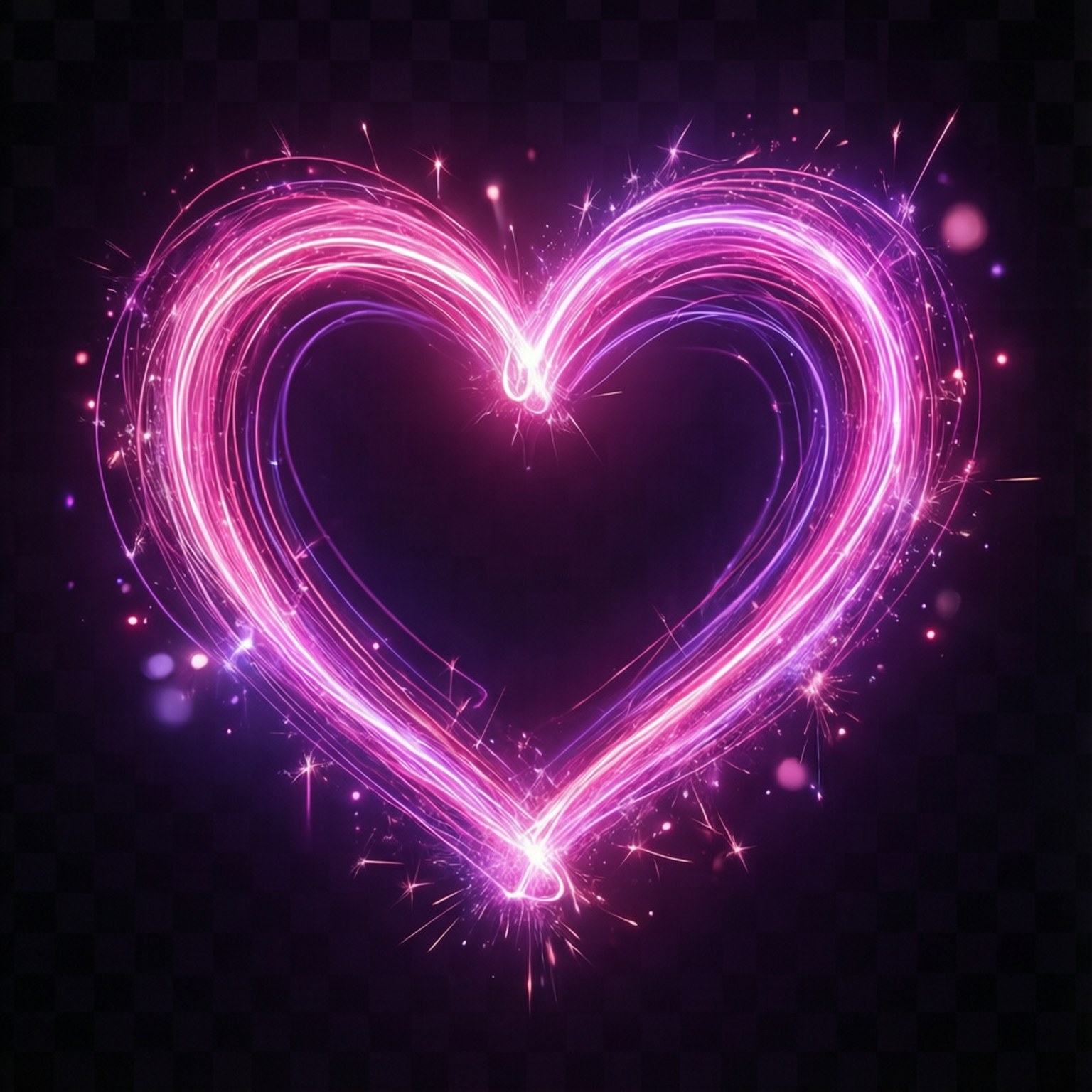 Neon Heart Light by Wallpapers.art Studio