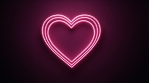 Neon Heart Line Art