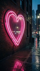Neon Heart Rain