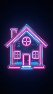Neon House Emoji