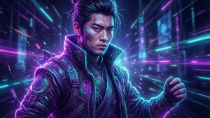 Neon Hu Tao
