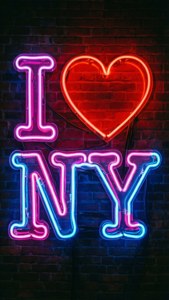 Neon I Love NY Sign