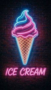 Neon Ice Cream Sign