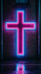 Neon Inverted Cross