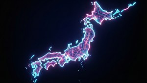 Neon Japan Map