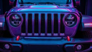 Neon Jeep Grill Cyberpunk