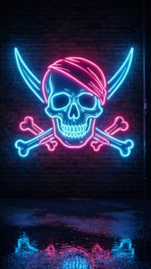 Neon Jolly Roger