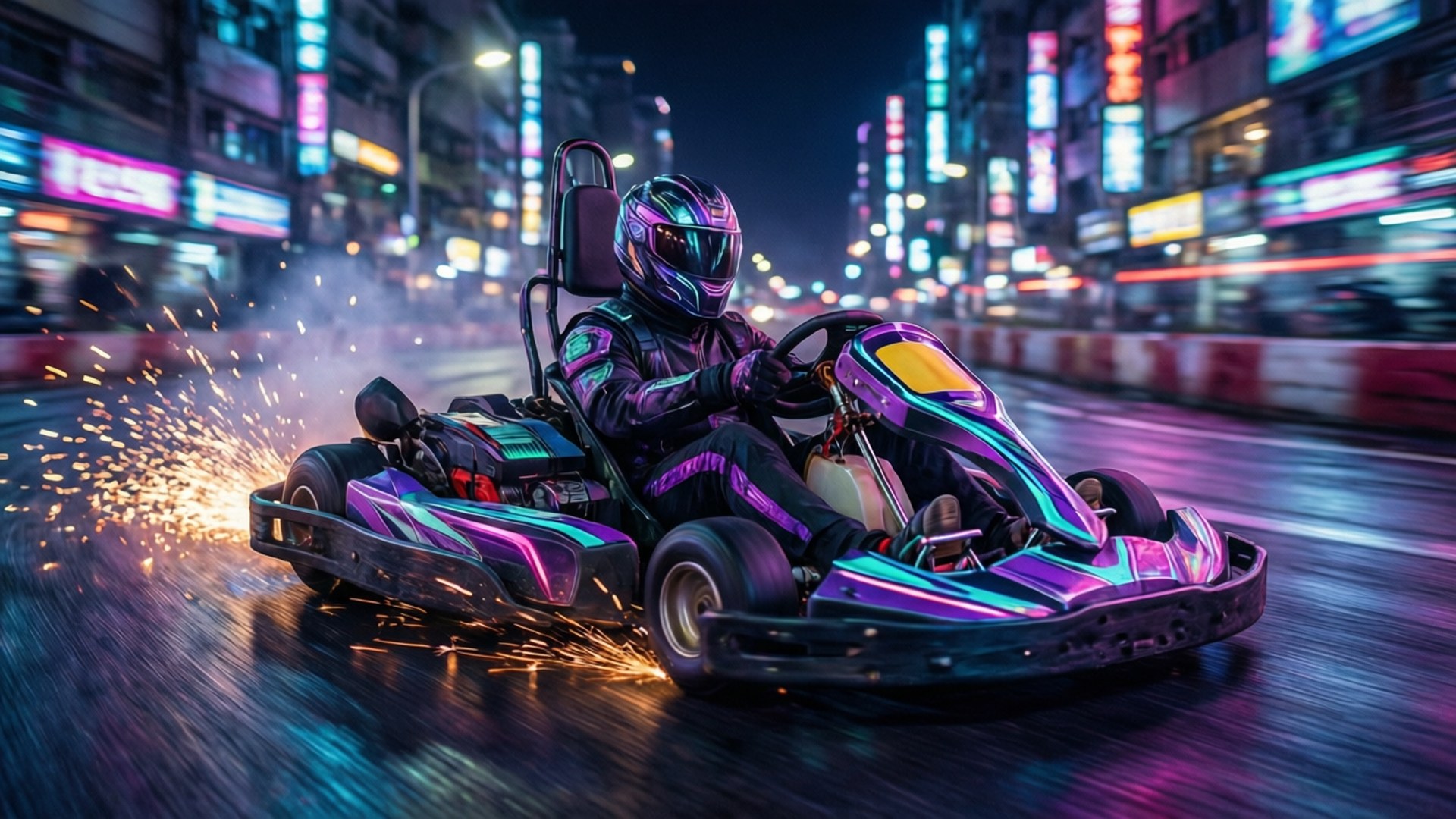 Neon Kart Run by Wallpapers.art Studio