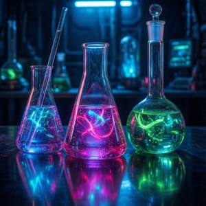 Neon Lab Glassware