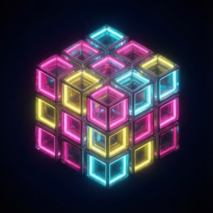 Neon LED Cubes