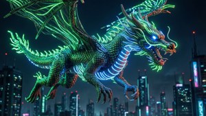Neon LED Dragon