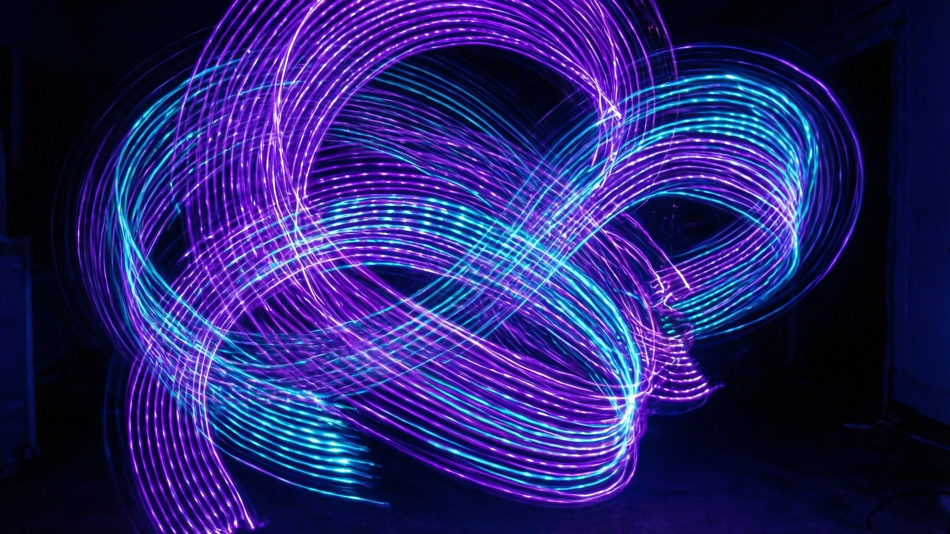 Neon Light Swirls by Wallpapers.art Studio