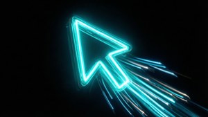 Neon Light Trails Arrow