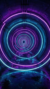 Neon Light Tunnel