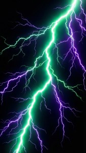 Neon Lightning Storm