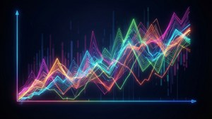 Neon Line Chart