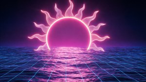 Neon Line Sun