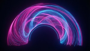 Neon Lines Semicircle