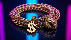 Neon Lion Dollar Chain