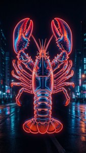 Neon Lobster Sign
