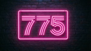 Neon Logo Brick Wall