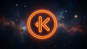 Neon Logo in Space