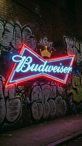 Neon Logo Street Art