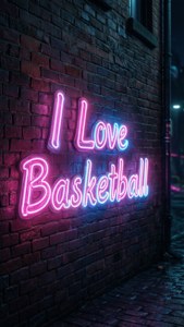 Neon Love Basketball