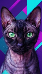 Neon Lykoi Portrait