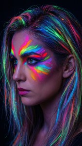 Neon Makeup Portrait