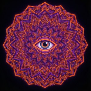 Neon Mandala Eye