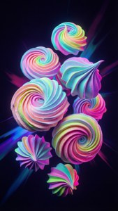 Neon Meringue Swirls