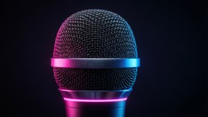 Neon Mic Close-Up