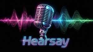 Neon Microphone Hearsay