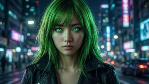 Neon Midnight Gaze