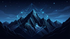 Neon Mountain Lines