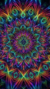 Neon Mushroom Kaleidoscope