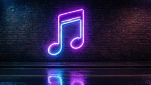 Neon Music Note