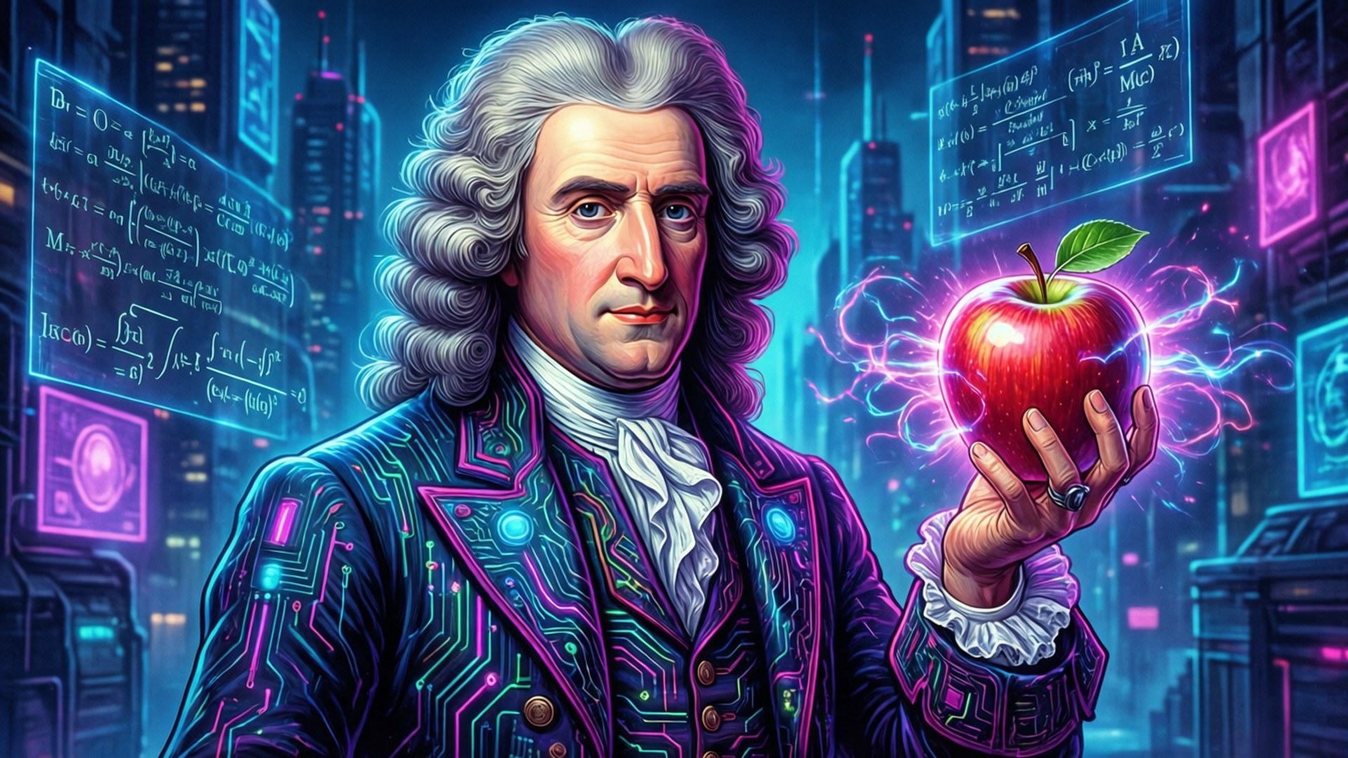 Neon Newton by Wallpapers.art Studio