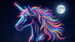 Neon Night Unicorn