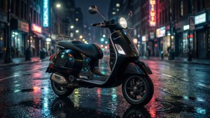 Neon Night Vespa