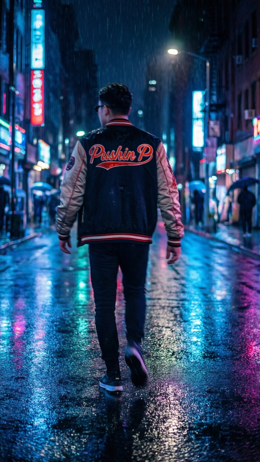 Neon Night Walk by Wallpapers.art Studio