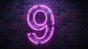 Neon Nine on Brick