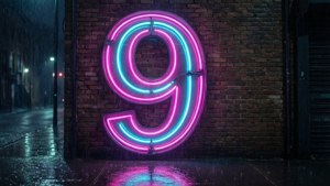 Neon Nine Sign