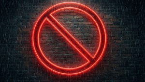 Neon No Symbol Rain