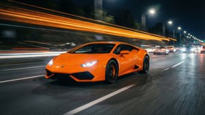 Neon Orange Lamborghini Speed